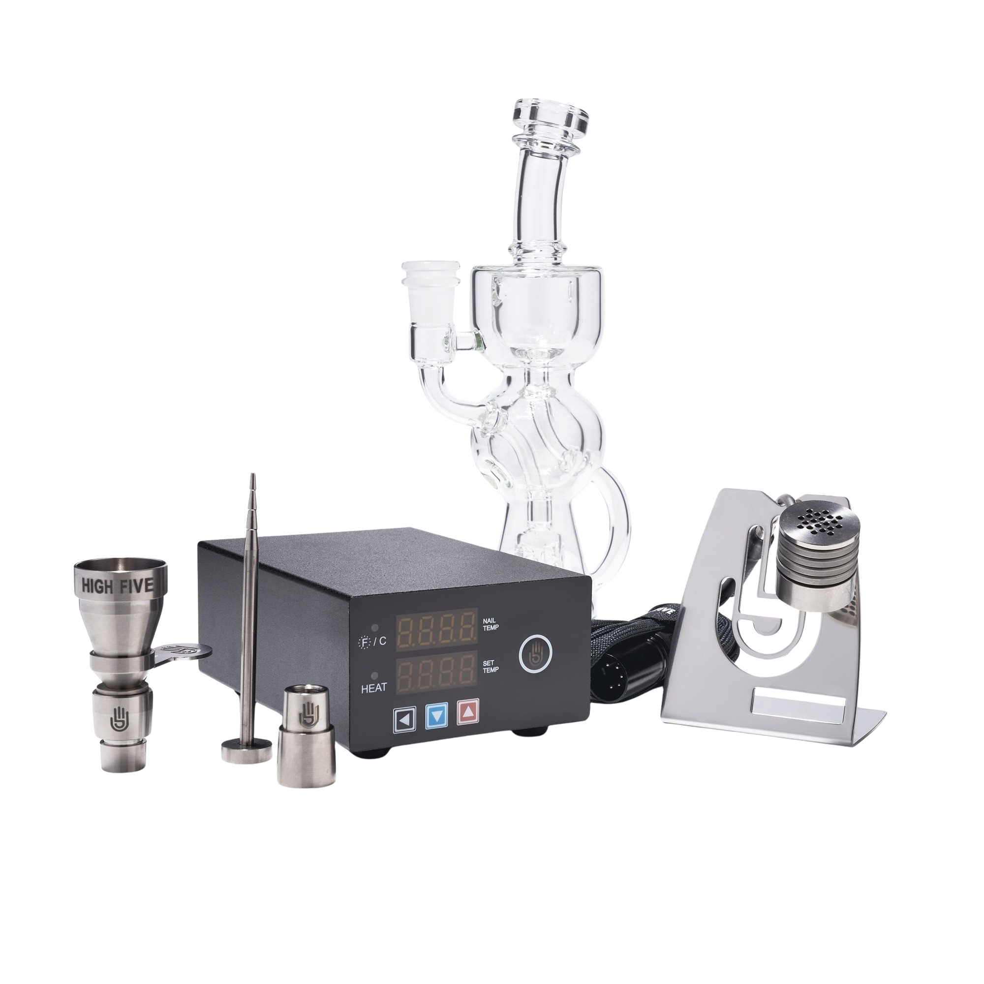 Micro E-Nail Titanium Herb Nail & Rig Kit