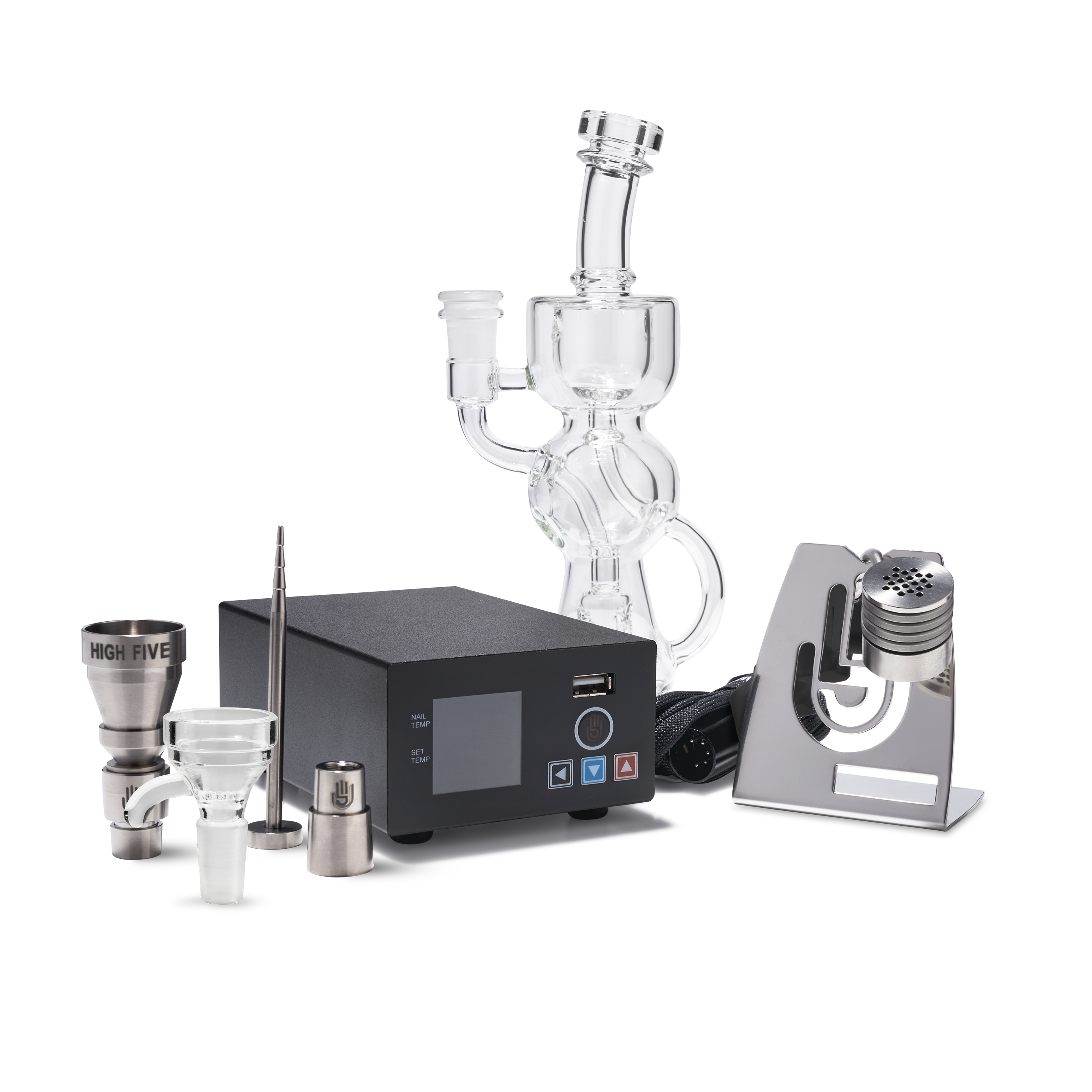 LCD E-Nail Titanium Herb Nail & Rig Kit