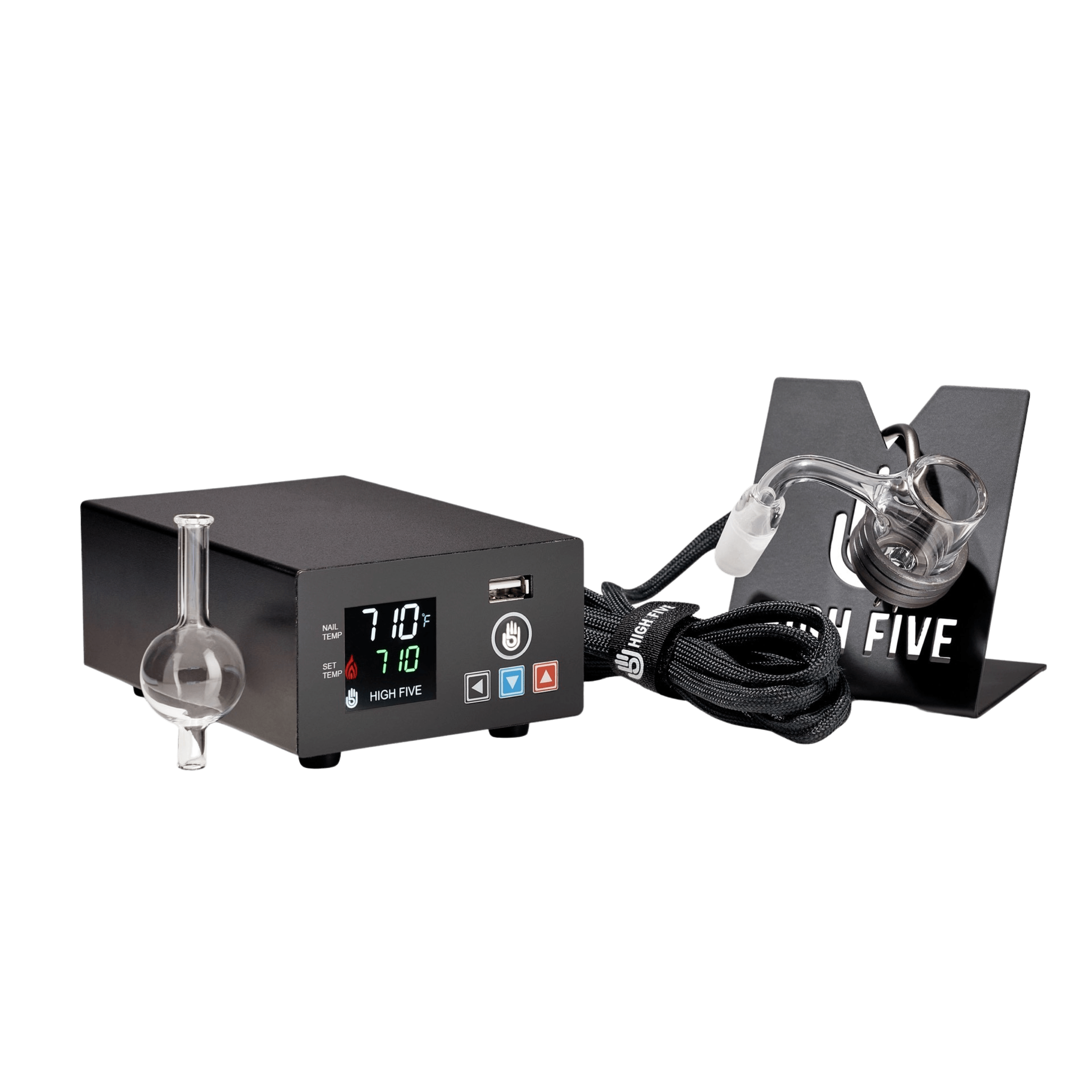 LCD E-Nail Quartz E-Banger Kit - High Five